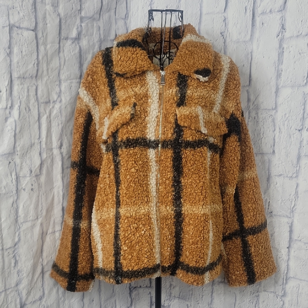 Stoosh Brown and Black Teddy Jacket‎